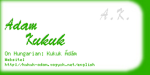 adam kukuk business card